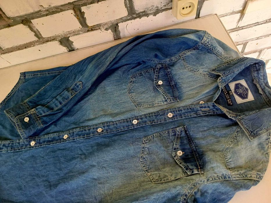 Джинсова рубашка 69 см довжина
