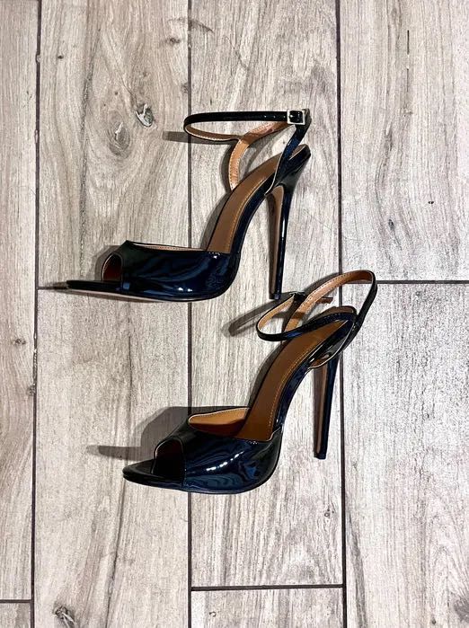 186/ ODRĘKI 44 Piękne szpilki high heels Trans Crossdress czarne 36-48