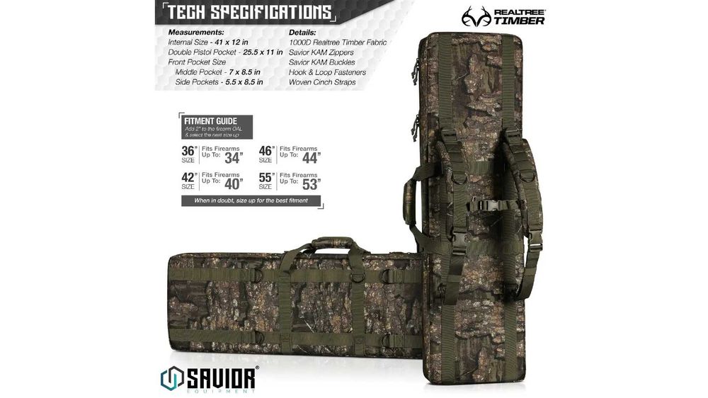 Тактический двойной чехол для оружия Savior Equipment 46"in  Woodland