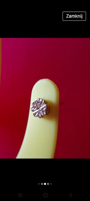 jeden kolczyk damski sztyft NOWY