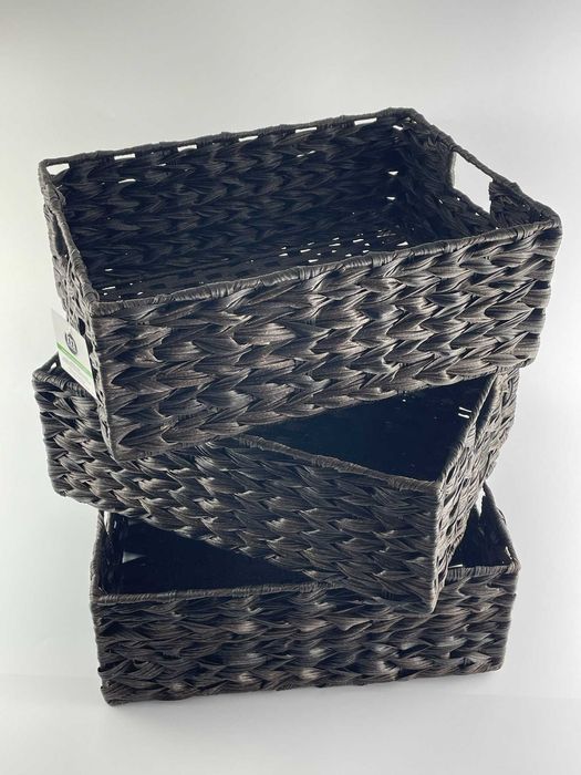 Koszyk do przechowywania pleciony, kosz organizer 30x40cm 3 szt (B120)