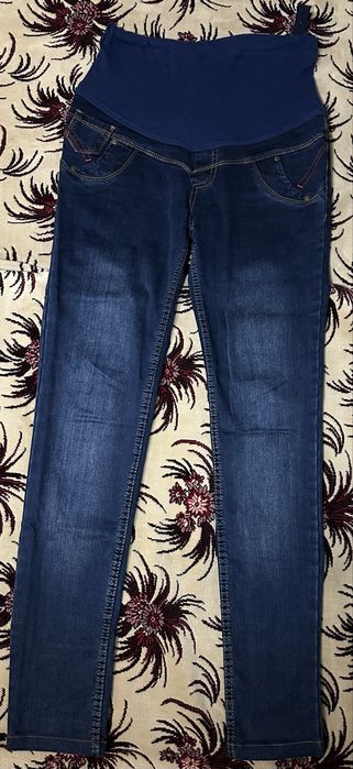 Джинси для вагітних Cemifa на флісі синього кольору