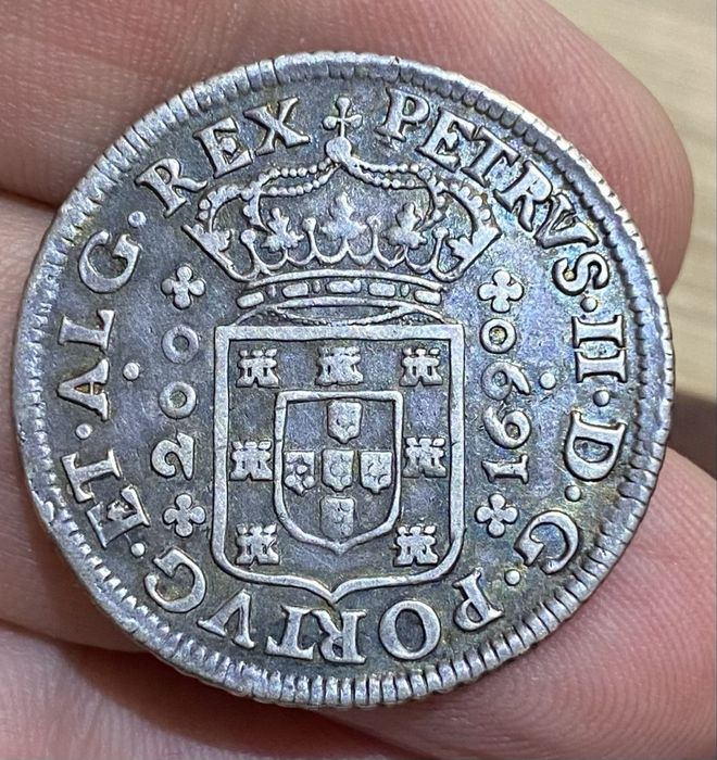 Moeda 441 - 12 Vintens 240 Reis D PEDRO II - 1690