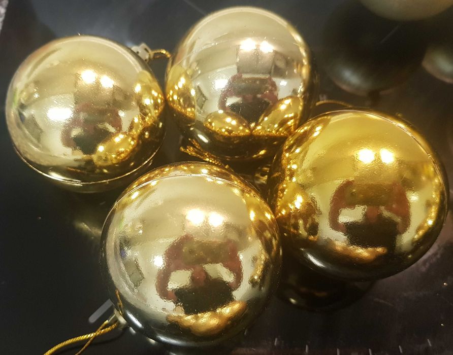 Bolas douradas de Natal lote de 36 unidades (ver p.f fotos)