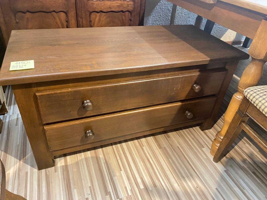 Szafka RTV drewniana dębowa zgrabna 100% lite drewno DOWÓZ