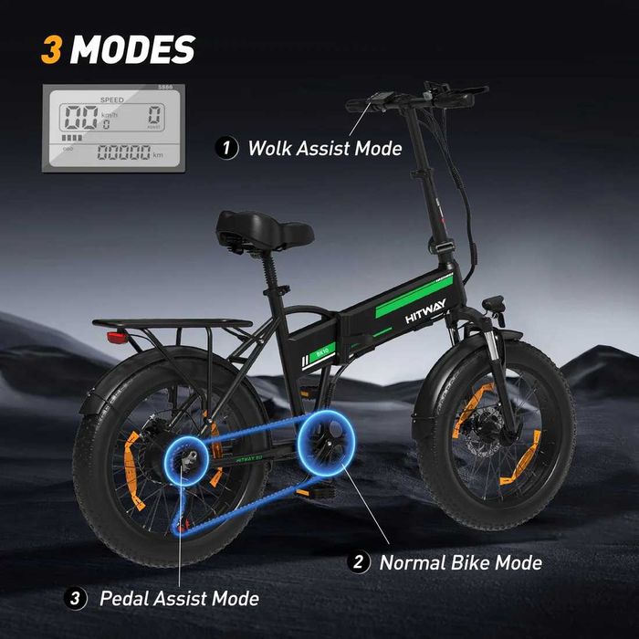 Składany rower elektryczny BK10 Hitwey fatbike
