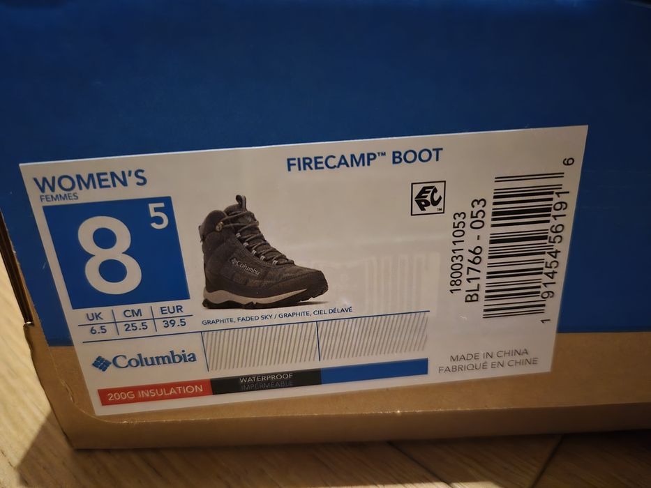 Зимові черевики Columbia р.39,5