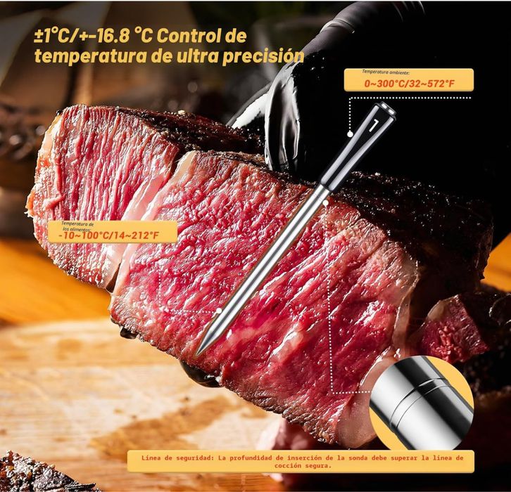 Inkbird INT-14-BW - Termômetro para carne sem fios
