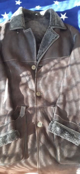 Недорого мужская натуральная дублёнка,52 размер