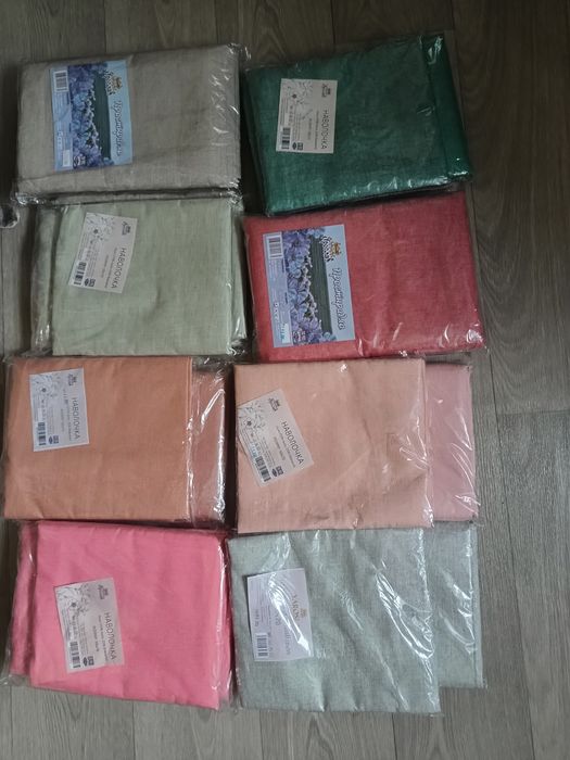 Простирадло лляне 215х150 та наволочка 50х70, комплект льон.