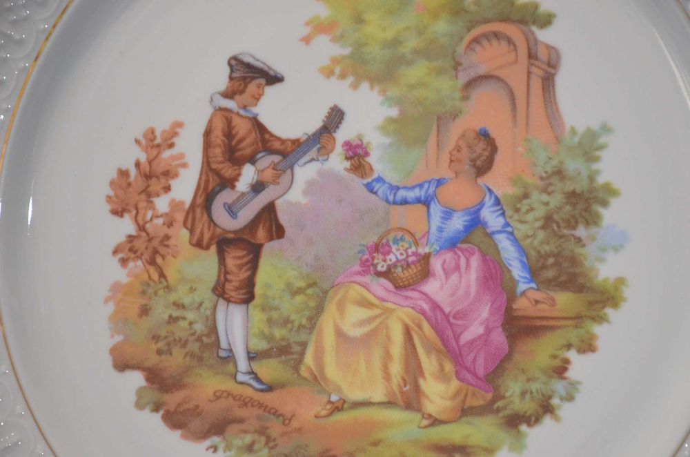 Porcelana talerz kolekcyjny ozdobny Wenecka miłość, duży, idealny