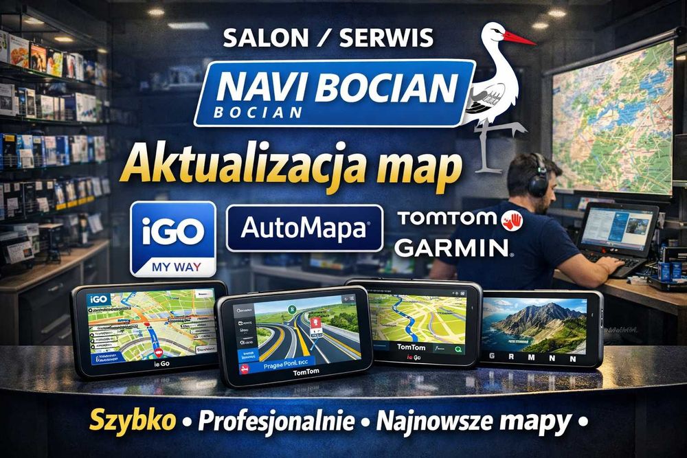 Serwis Nawigacja , Aktualizacja Mapa TOM TOM , GARMIN , IGO  AutoMapa