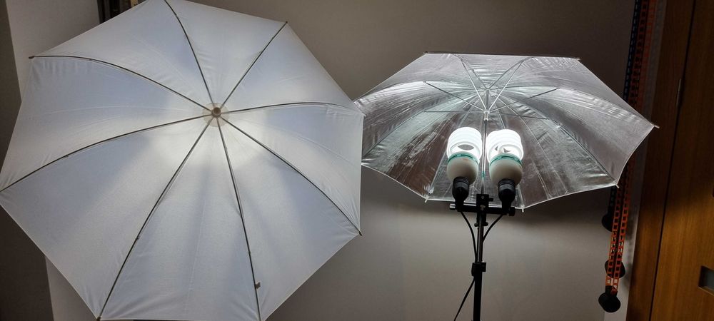 lampy fotograficzne 2 x 2 + parasolki