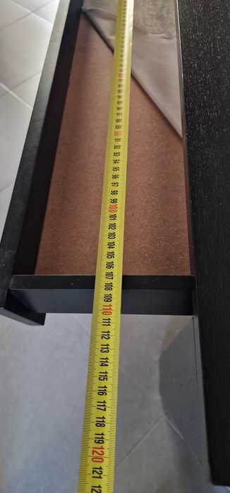 Consola de entrada em wengué castanho