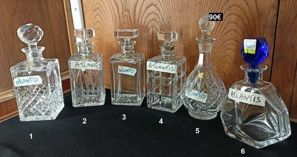 Lote Garrafas Cristal Atlantis