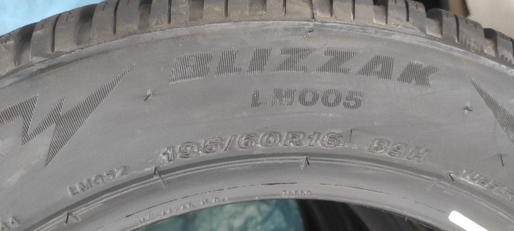 Opony zimowe BRIDGESTONE 196/60/16 NOWE