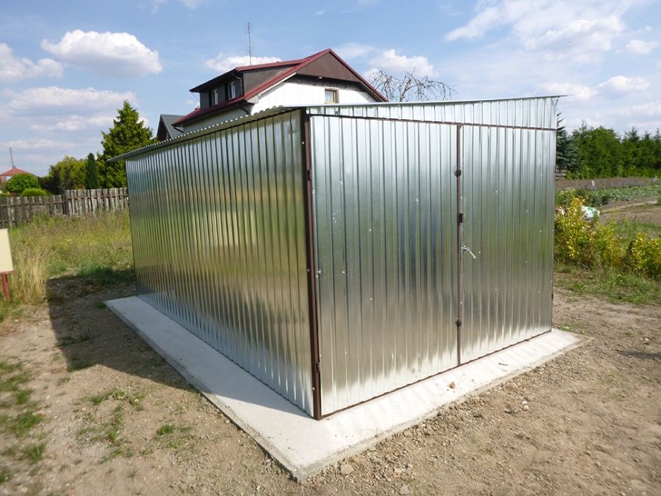 Garaż blaszany Blaszak Garaże blaszane 3x4 3x5 3x6 4x5 4x6 6x5 6x6 8x6