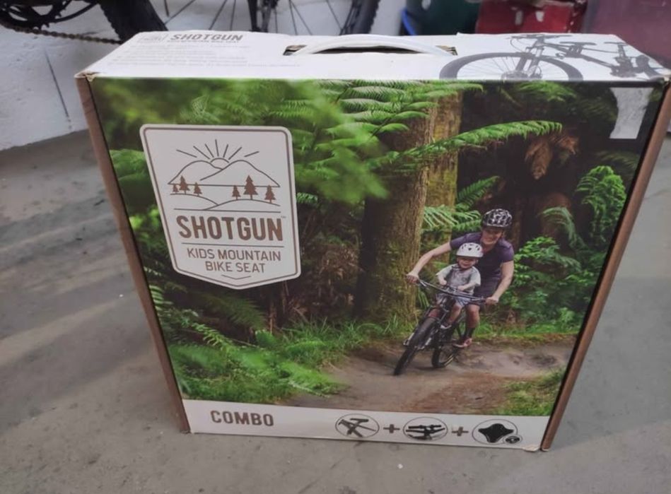 Suporte bicicleta para criança shotgun