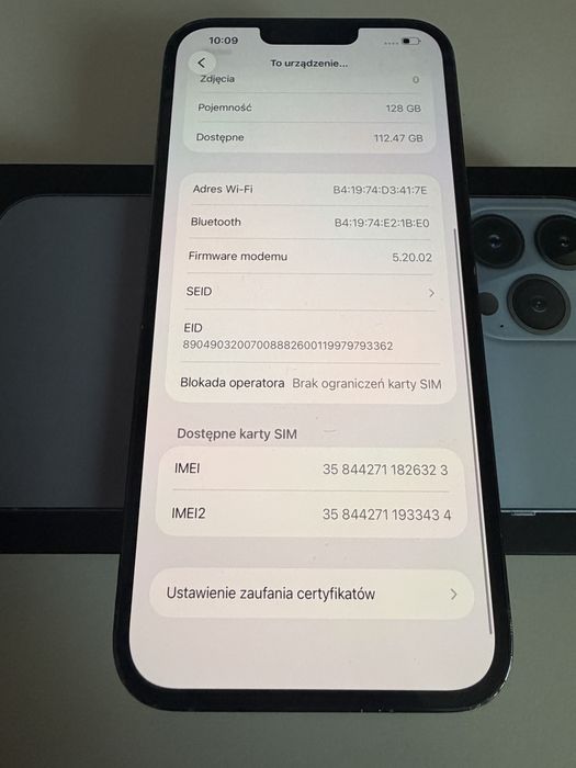 iPhone 13 Pro Max 128gb Sierra Blue Bateria 100%