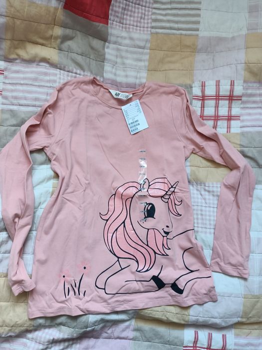 HM Nowa Bluzka na długi rękaw 134/140