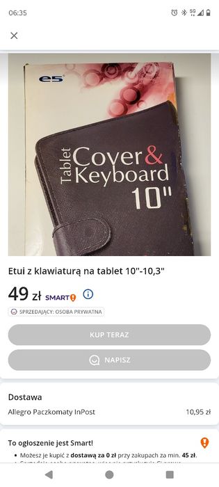 Etui Z klawiaturą na tablet