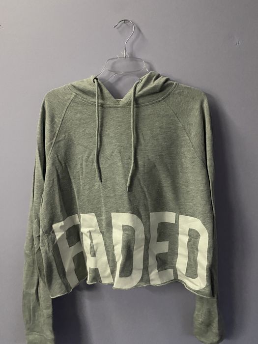 Szara bluza z kapturem + napis