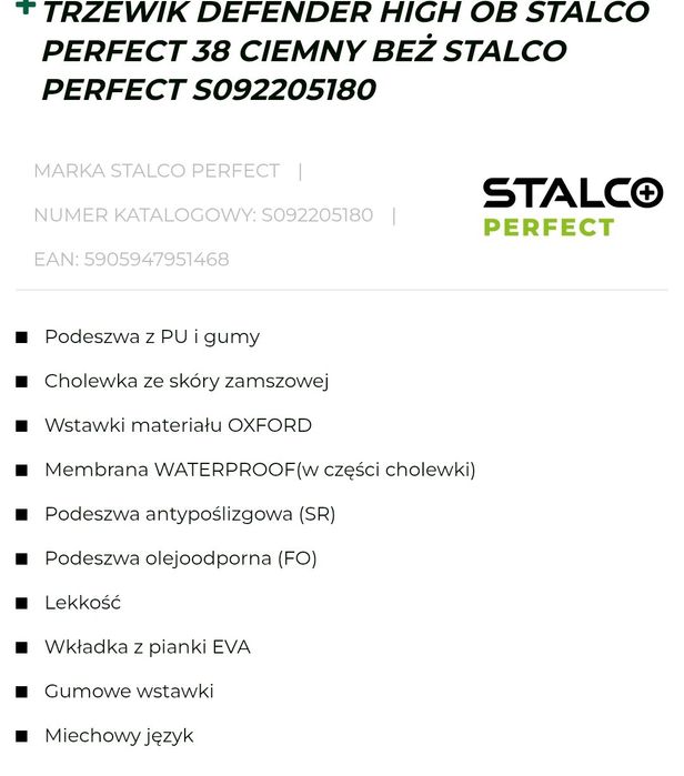 Trzewiki męskie Defender on roz.41 Stalco