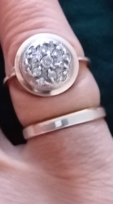 Серебро 925 кольца /комбинированные с тозолотом