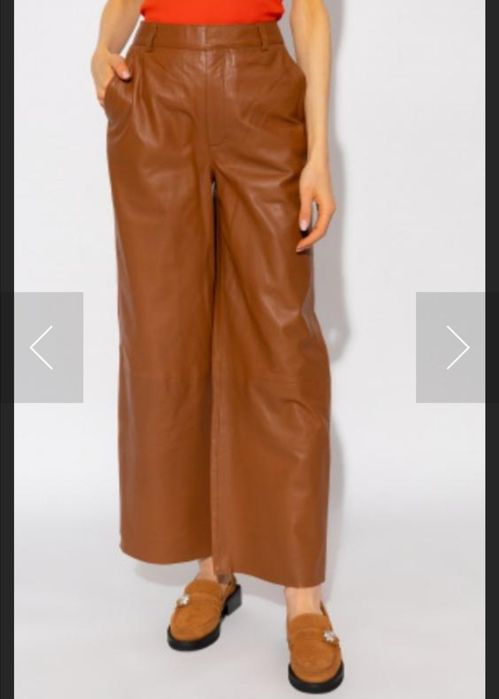 Люксові жіночі шкіряні штани Gestuz розмір 42 L/XL