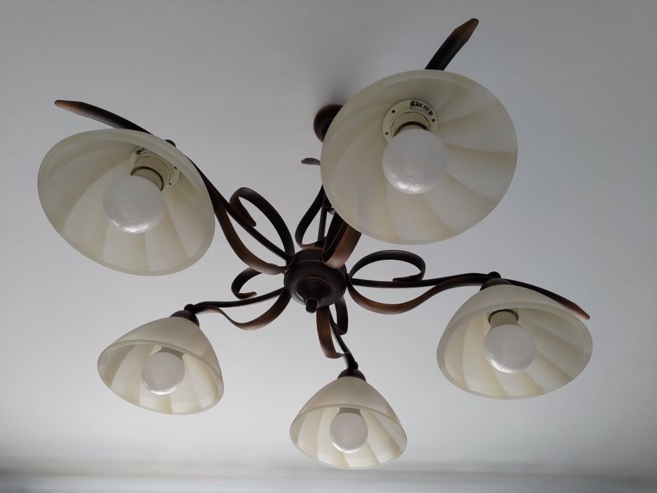 Lampa żyrandol na 5 żarówek