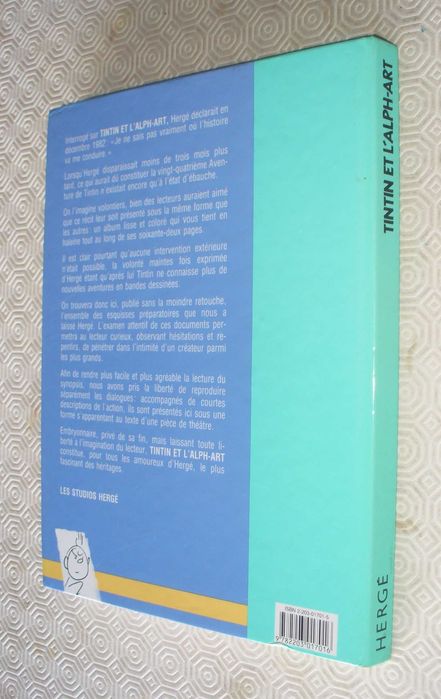 Tintin et l'Alph-Art - Lettrage : Hergé - Mise en couleur