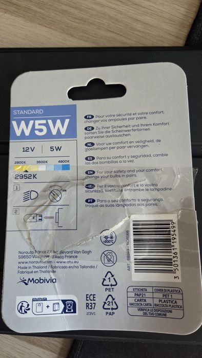Lâmpadas W5W Norauto LED