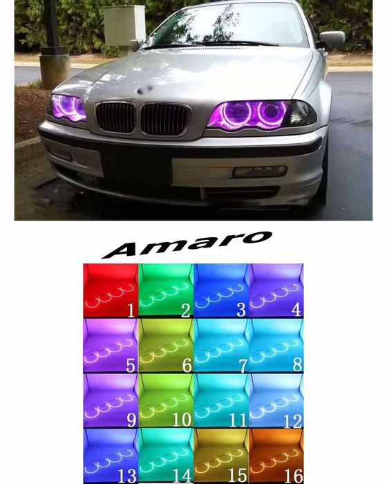Angel Eyes Led para BMW E36, E38, E39, E46 (RGB 16 Cores)/Branco|NOVOS