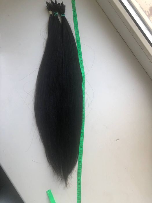 Продам натуральные волосы на капсуле 53 см