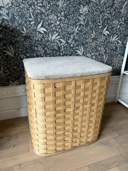 Pojemnik na pranie, kosz na brudną bielizne, pufa