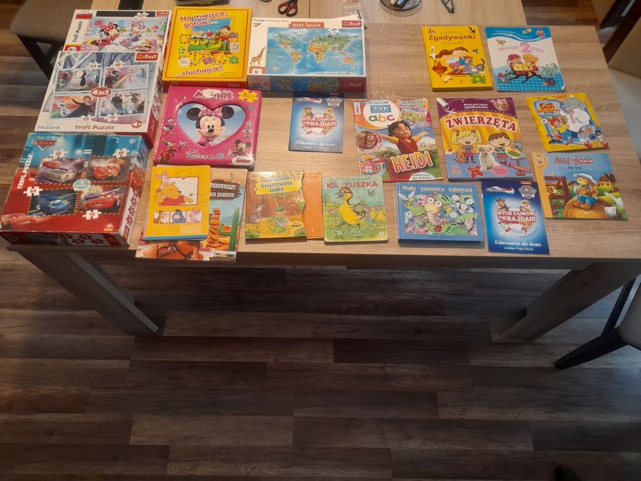 Puzzle,książki , zgadywanki