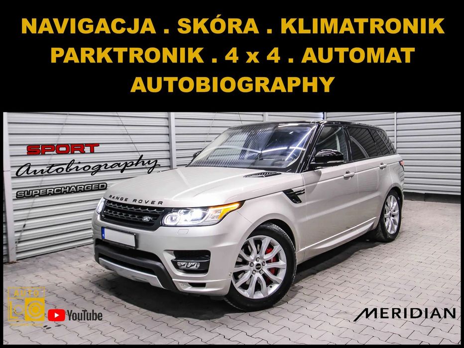Land Rover Range Rover Sport AUTOBIOGRAPHY + Automat + 4 x 4 + Navigacja + Skóra +100% BEZWYPADKOWY