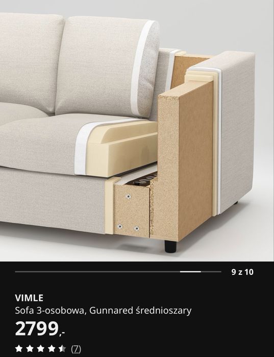 Sofa 3 os. Vimle IKEA