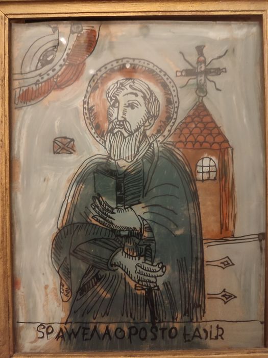 Nikifor Krynicki – Św. Paweł Apostoł – akwarela/gwasz na papierze, w s