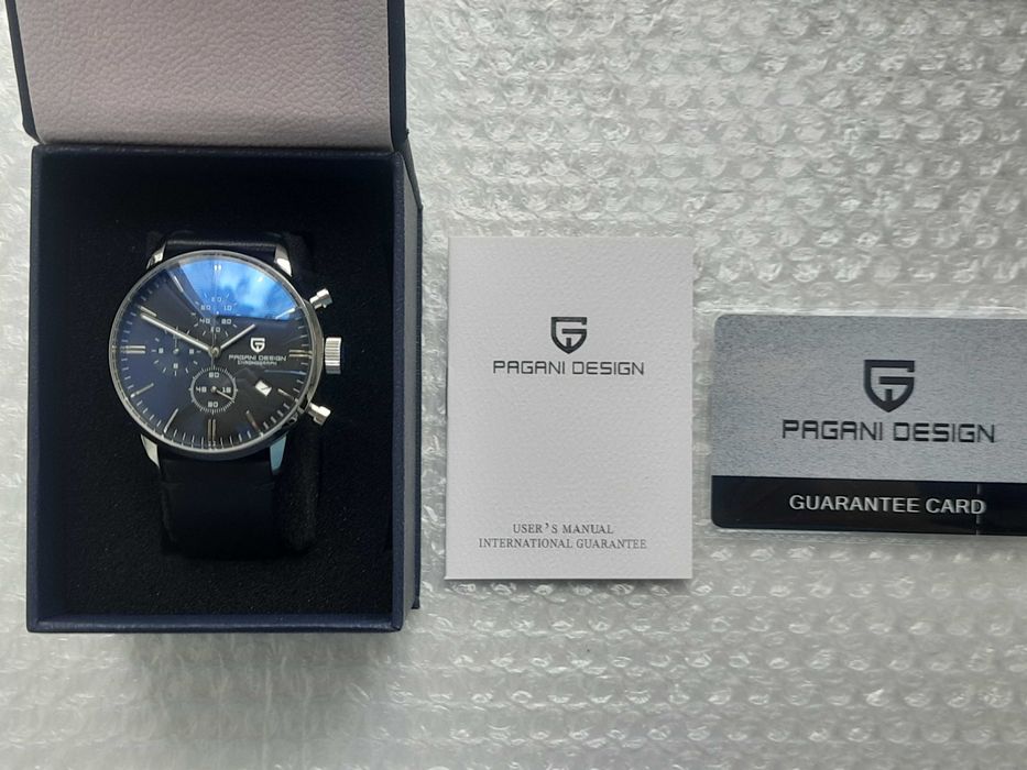 Pagani Design PD-2720K - Хронограф на 100 м - Сталь + Шкіра