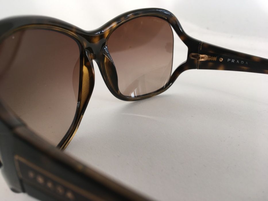 Okulary Prada SPR05L etui certyfikat brown