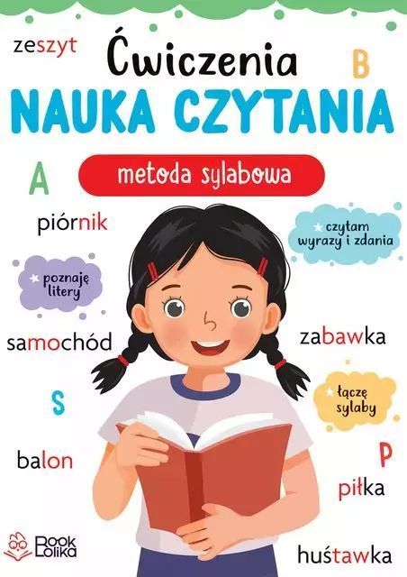 Ćwiczenia. Nauka czytania. Metoda sylabowa. Bookolika