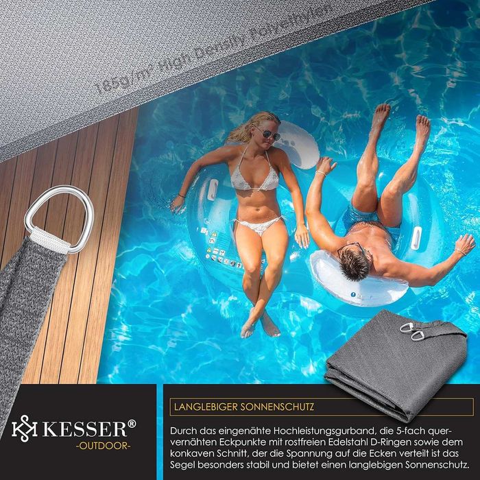 Nowa markiza przeciwsłoneczna / ochrona UV /KESSER 3x3 / żagiel !4447!