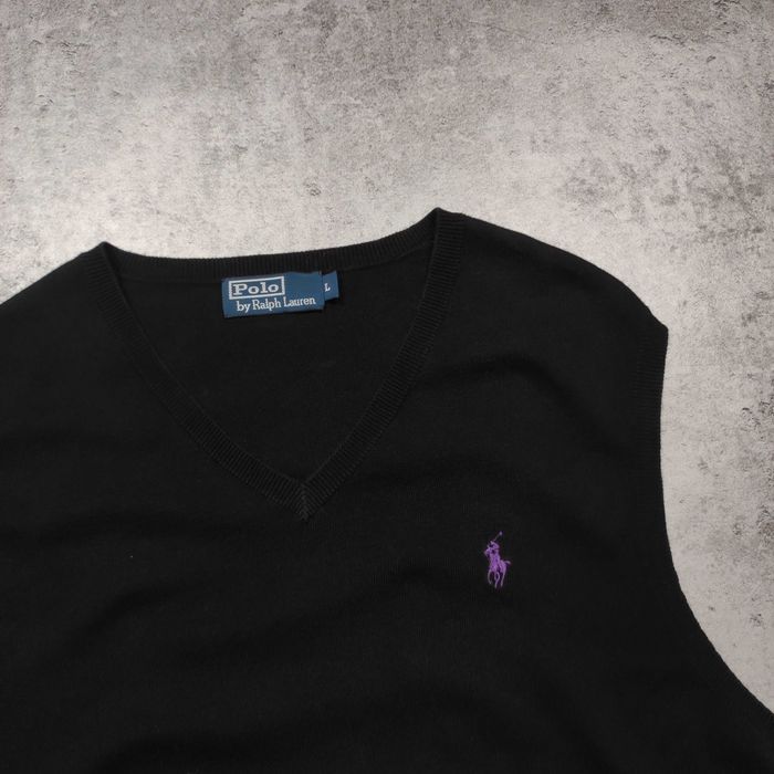 MĘSKA Elegancka PREMIUM Kamizelka Sweter Polo Ralph Lauren Bawełna