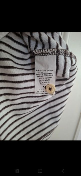 Polo riscas Castanho e Branco Purificacion Garcia - Homem (M)