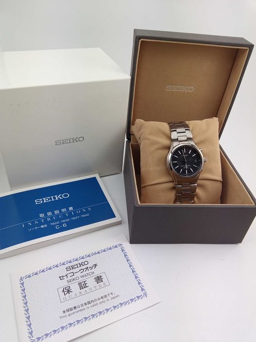 Японские мужские часы Seiko Solar SBTM193 титан, радиоконтроль, сапфир