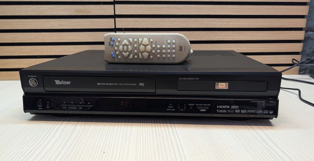 TEVION MD81664 #Nagrywarka DVD VHS #6HD #HDMI #USB #DV #PL Menu #DivX #Pilot #Przegrywanie VHS na DVD