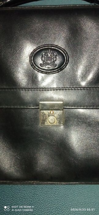 Skórzana teczka lata 60 te.