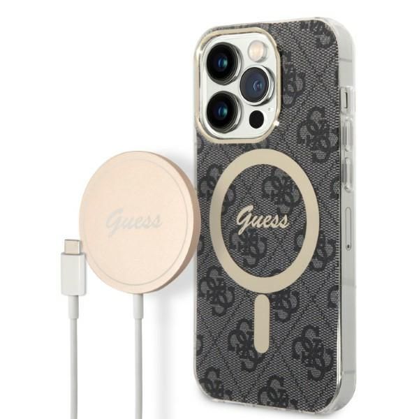 Zestaw Guess GUBPP14LH4EACSK Case+ Charger iPhone 14 Pro 6,1"
