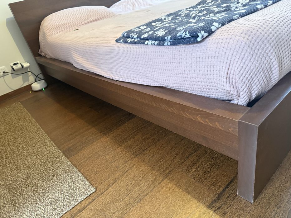 Cama de Casal IKEA Malm 160x200 cm - completa - Castanho Claro -